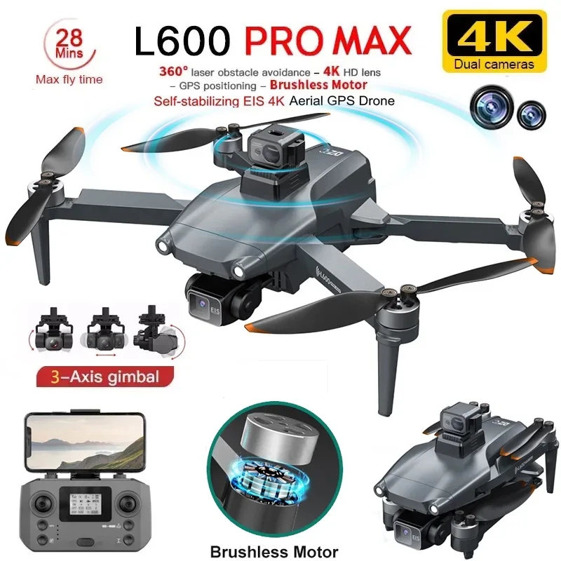 L600 PRO MAX GPS 드론 전문 4K 3축 P - Rc Helicopter Case 리뷰 및 가격